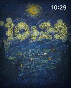 Starry Night Watch Face screenshot #1 for Apple Watch