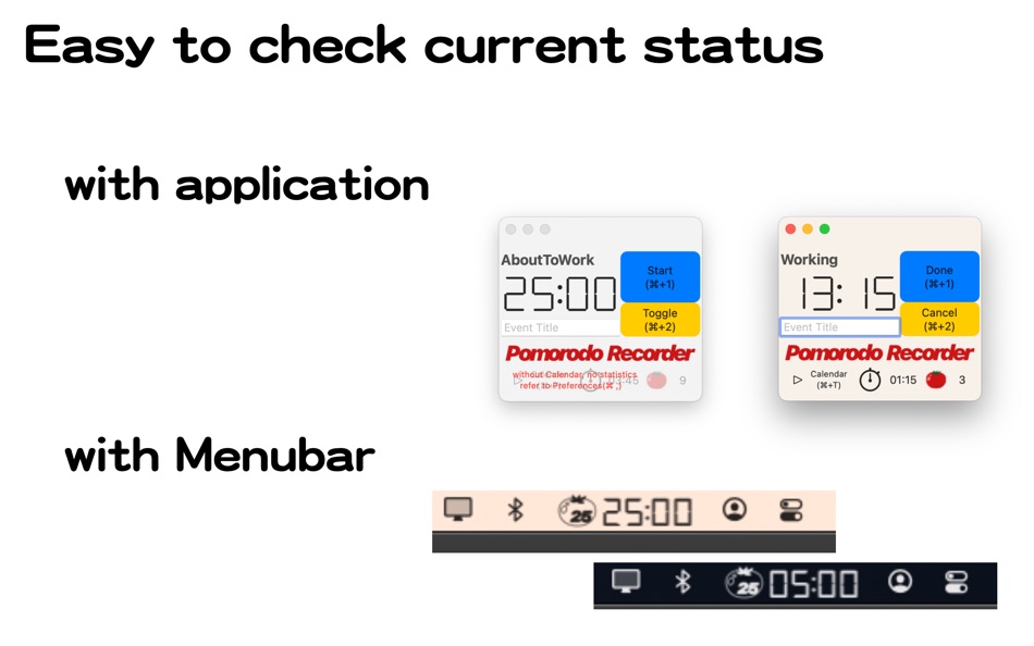 #2. Pomodoro Recorder (macOS) 由: Tomoaki Yagishita