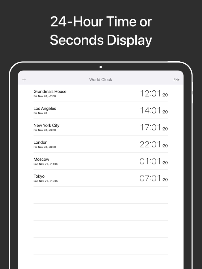 World Clock Time Zone Widgets