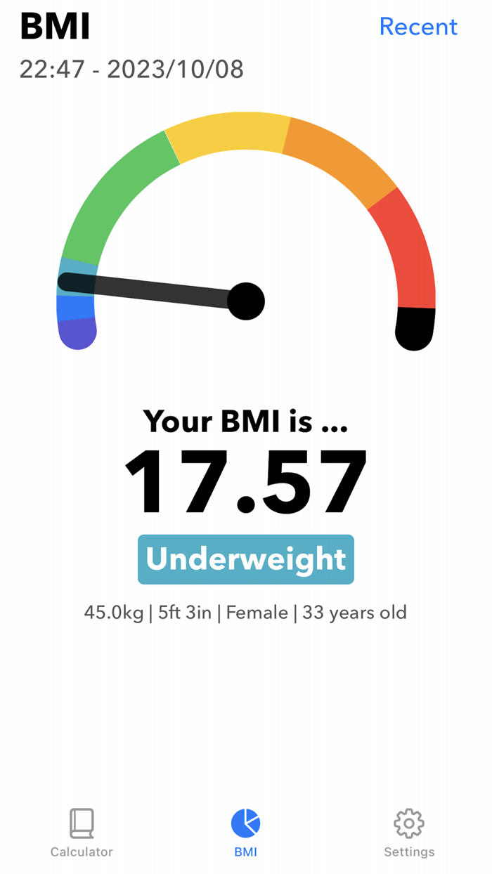 BMI Calculator and Tracker App