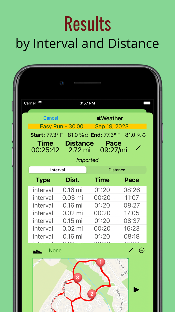 Custom Running Intervals