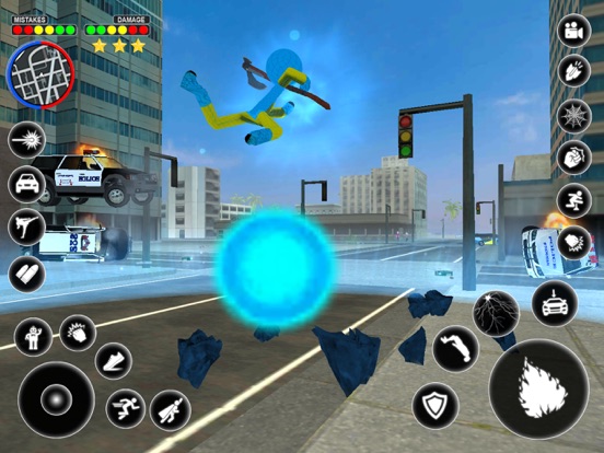 Stickman Rope Hero Spider Game iPad screenshot 5 - Games app