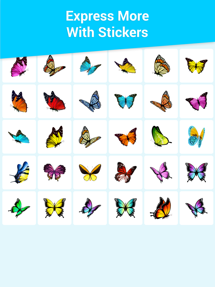 Glossy Butterflies Stickers