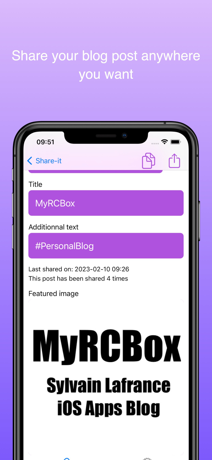 Share-it - App for bloggers