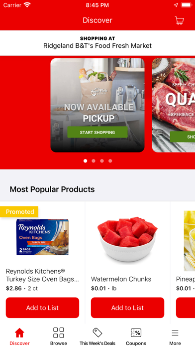 B&T’s Grocery Market Screenshot