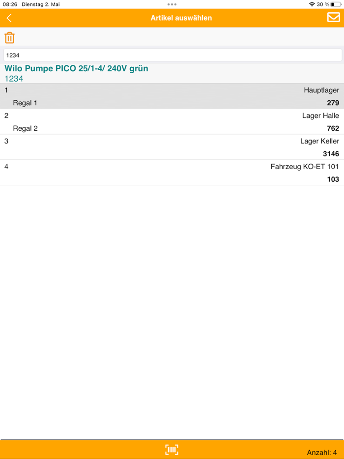 EasyTec mobile Lagerverwaltung