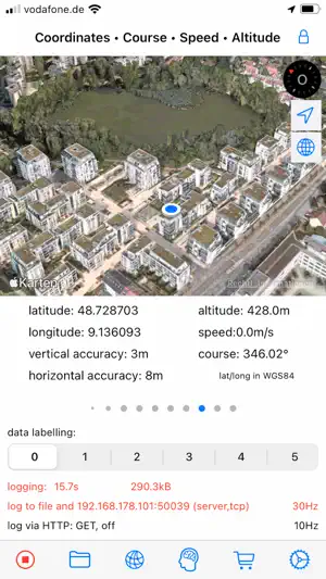 SensorLog screenshot 2