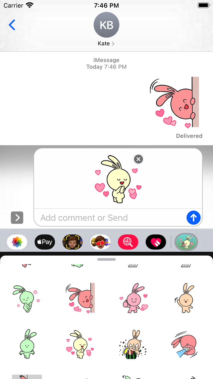Bear and Rabbit 1 Stickers pack