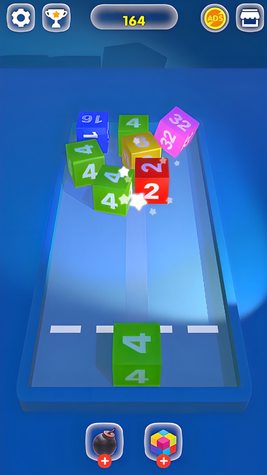 #2. 2048 Cube: 3D Merge Mania (iOS) 由: 广州简趣信息科技有限公司