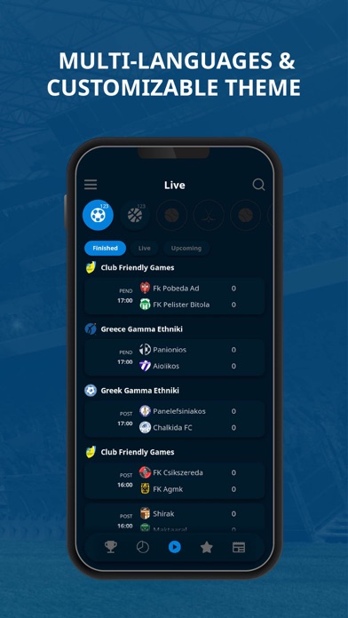 OneScore - Sports Live Score Screenshot