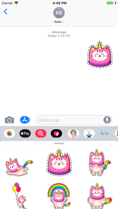 Screenshot #3 pour Cat Emoji Stickers for Message