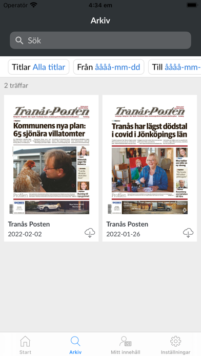 Tranås-Posten Screenshot