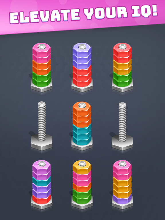 Nuts & Bolts - Screw Sort 3d iPad screenshot 4 - Games app