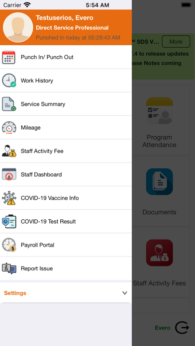 eVeroMobile Screenshot