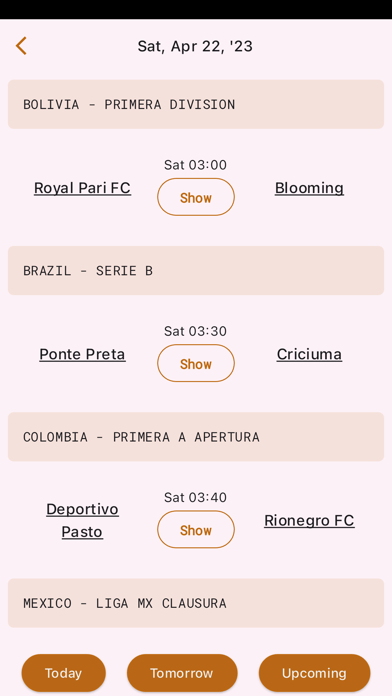 Football Live Predictions Screenshot