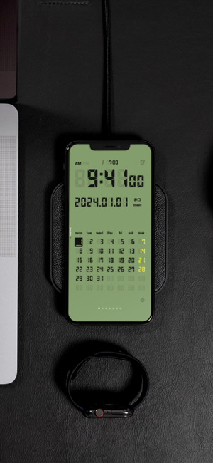 ЛЦД сат - Снимак екрана сата и календара