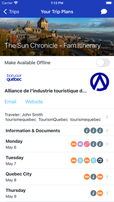 Fam Tour Quebec Screenshot
