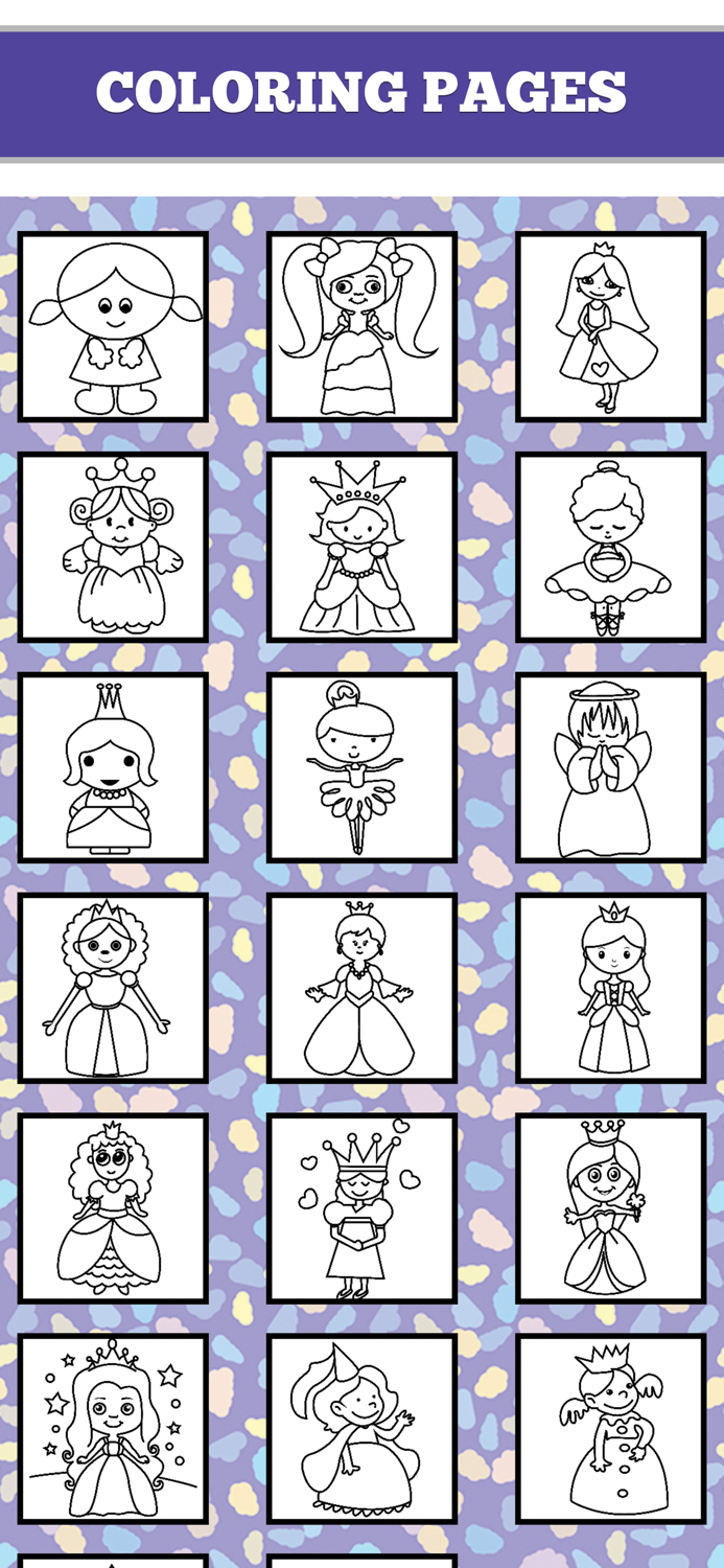 Fairy and Princess Coloring Book