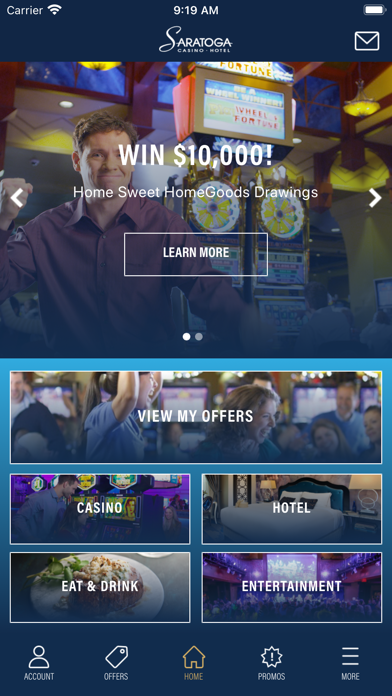 Saratoga Casino Hotel Screenshot