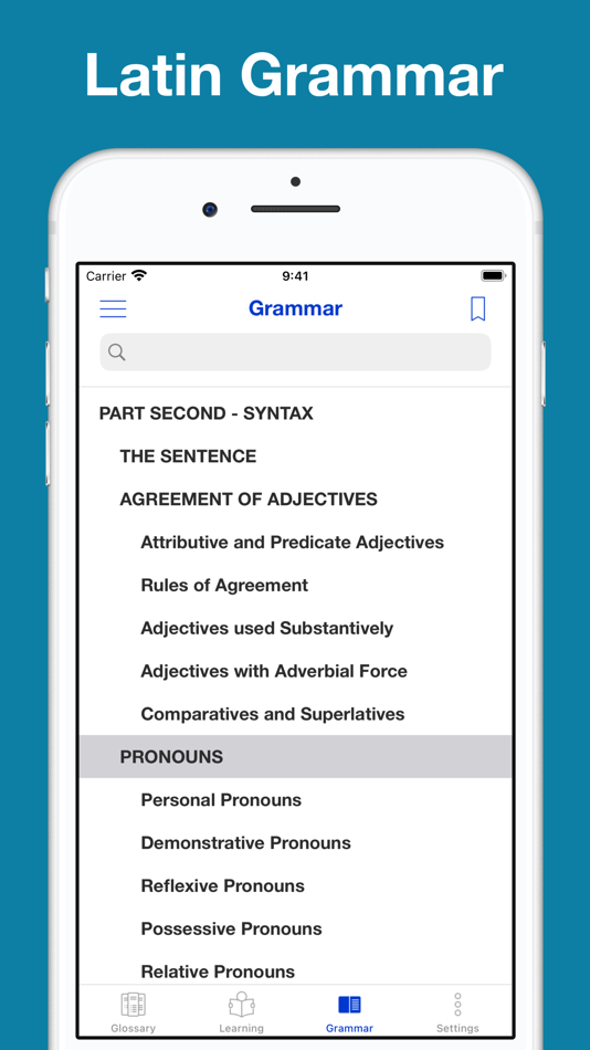 #4. New Latin Grammar, Glossary (iOS) 由: Trang Hoai