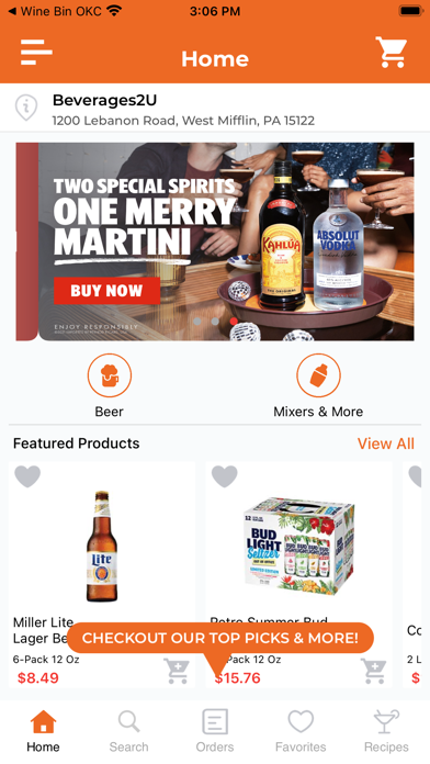 Beverages2U Screenshot