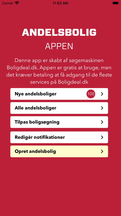 Andelsbolig Appen Screenshot