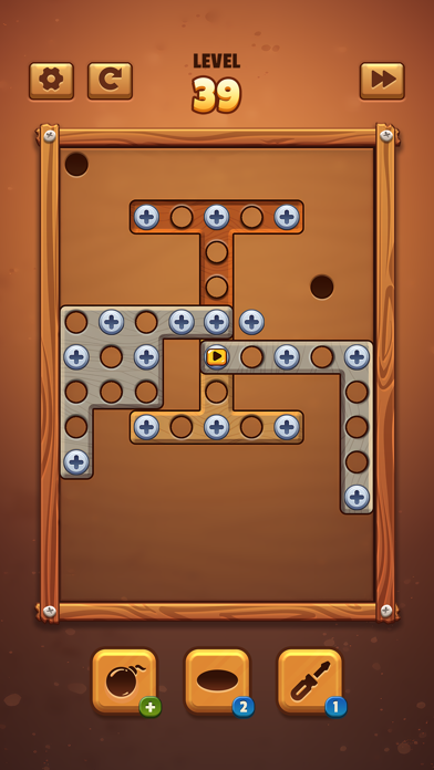 ネジ — ウッドナットボルトそして ピンパズルゲームのおすすめ画像3