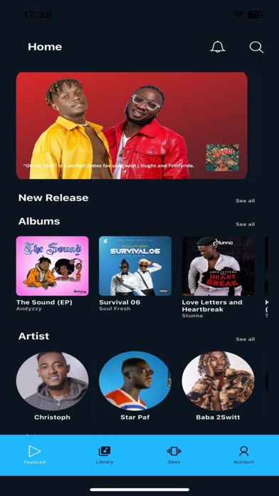 TuneIt Music Streaming Screenshot