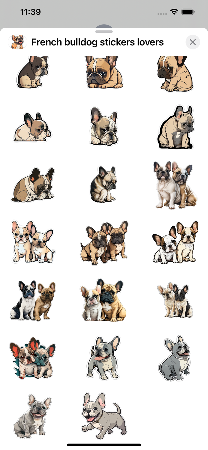 French bulldog stickers lovers