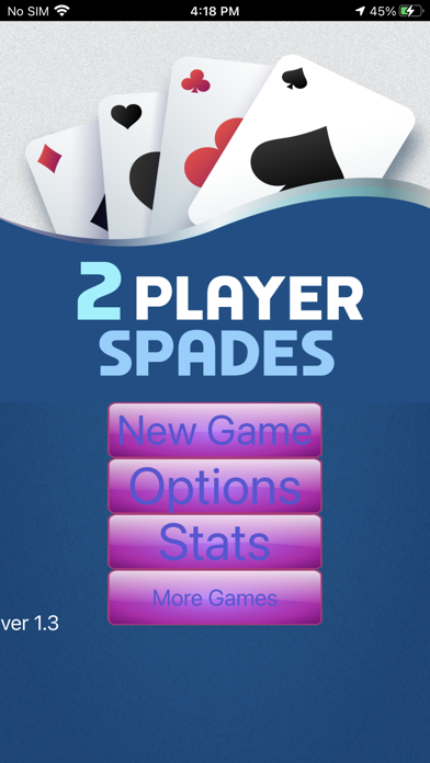 2 Player Spades Screenshot