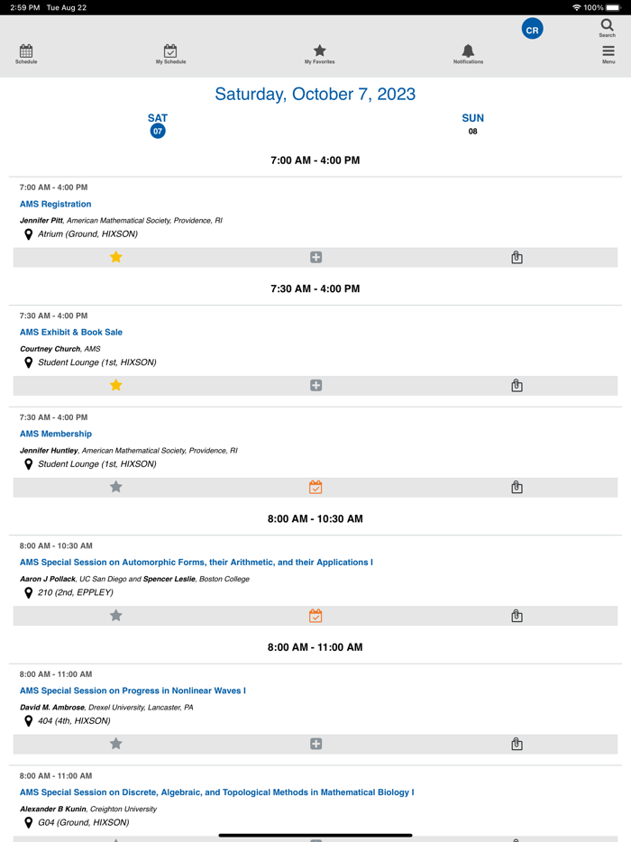 AMS Fall 2023 Central
