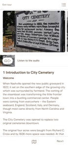 Nashville City Cemetery Tour screenshot #3 for iPhone