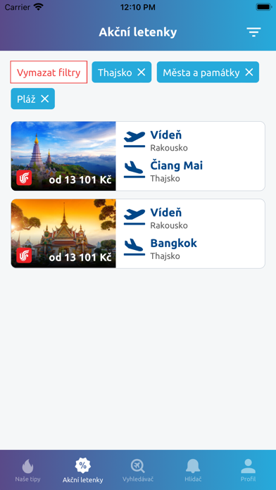 zaletsi.cz – hlídač letenek Screenshot