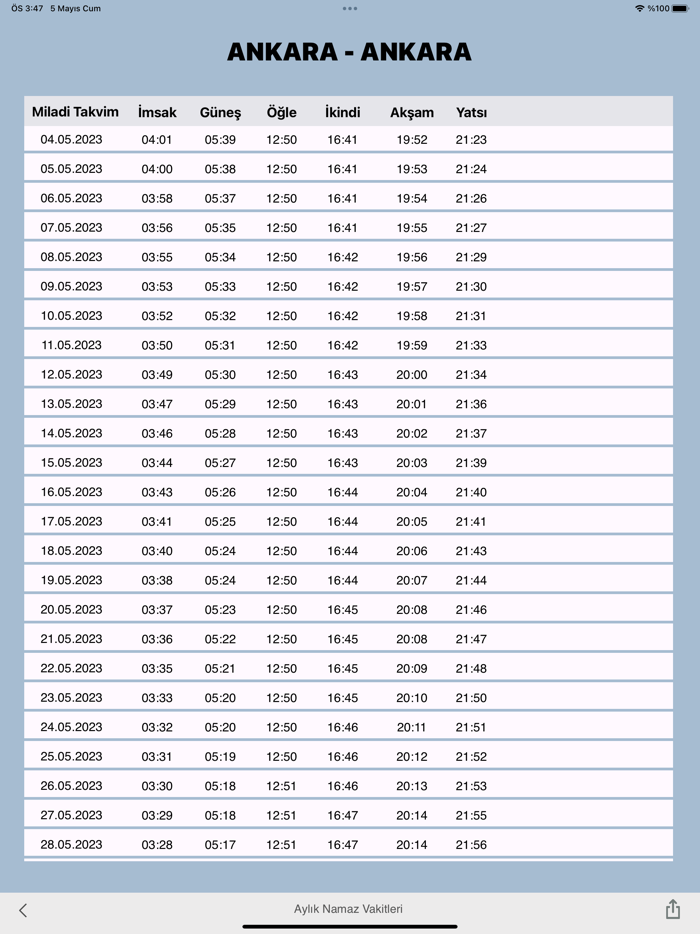 Diyanet Namaz Vaktim