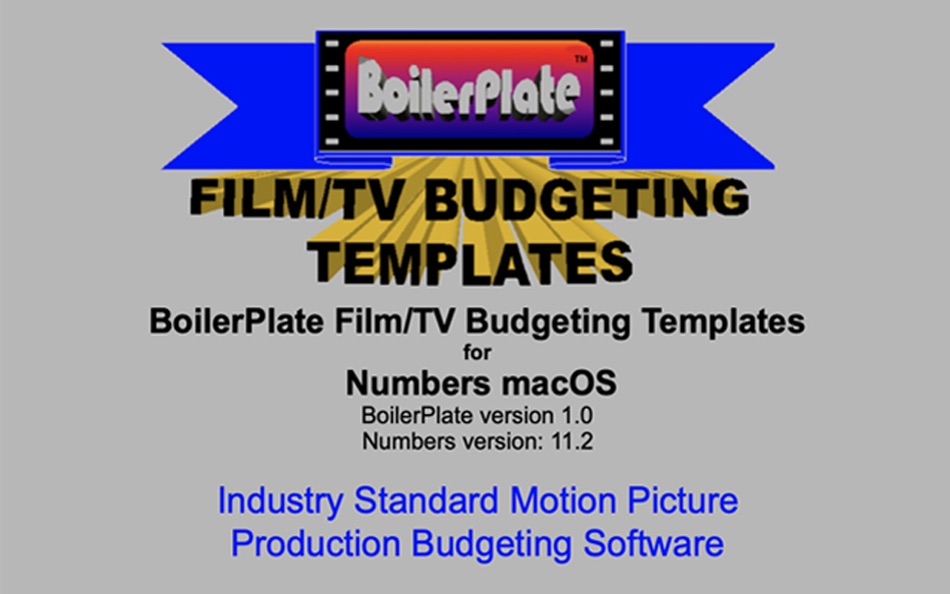 Film TV Budgeting for Numbers - 1.0 - (macOS)