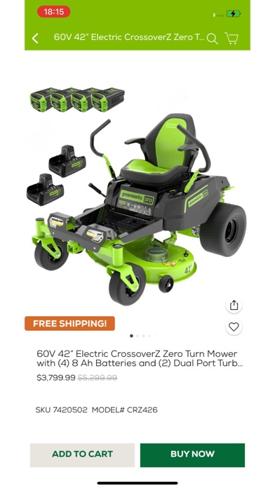 Greenworks Shopping Screenshot
