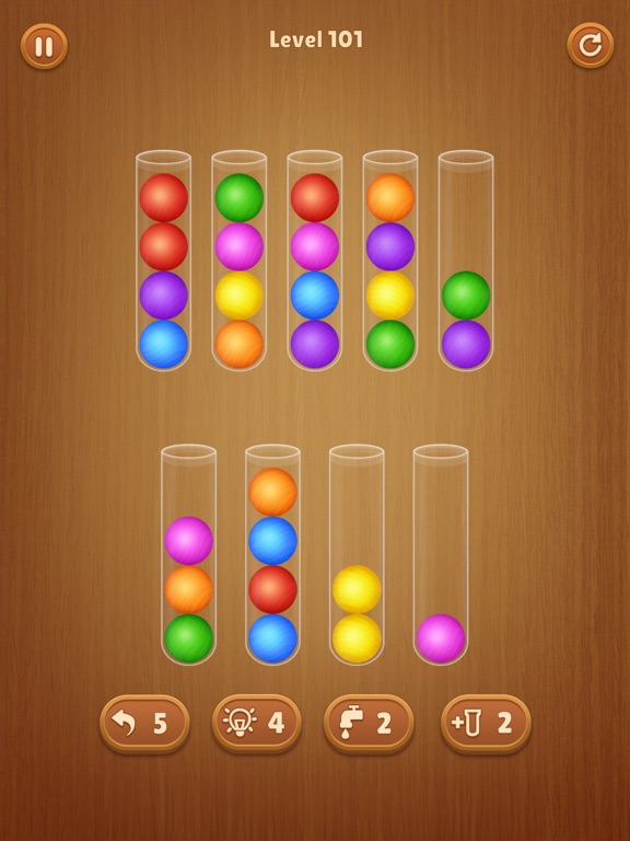 Color Ball Sort Wooden Puzzle iPad screenshot 8 - Games app