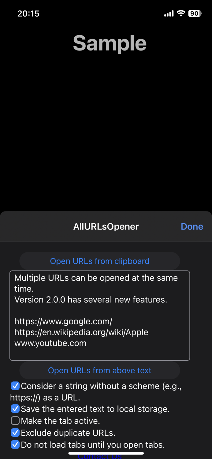 All URLs Opener for Safari