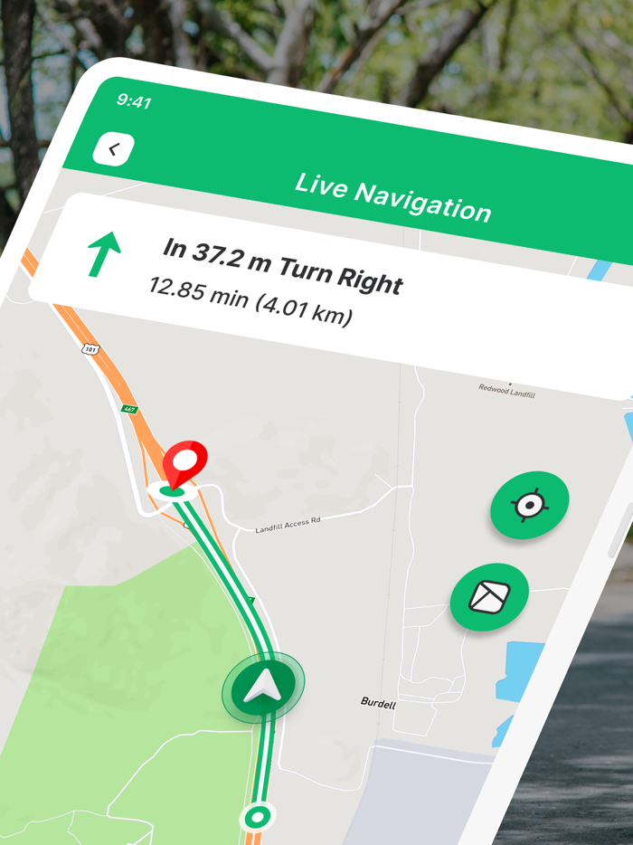GPS Navigation Road Map Route