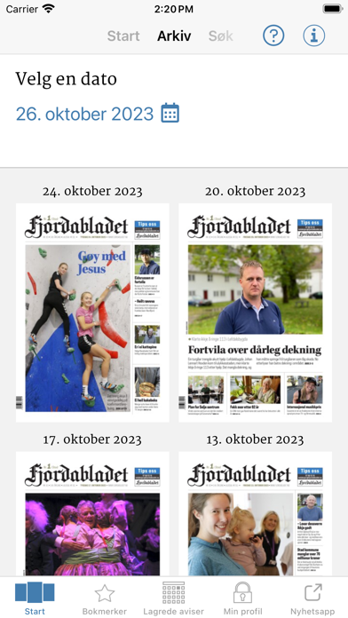 Fjordabladet eAvis Screenshot