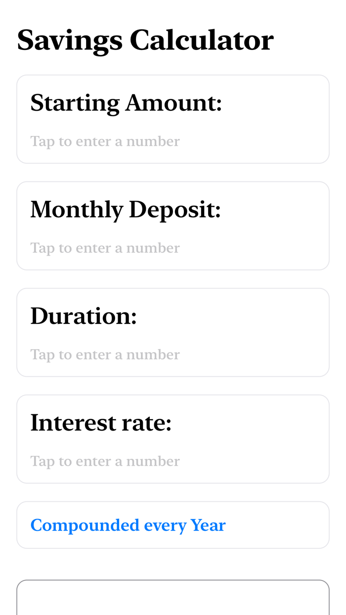 Personal Savings Calculator