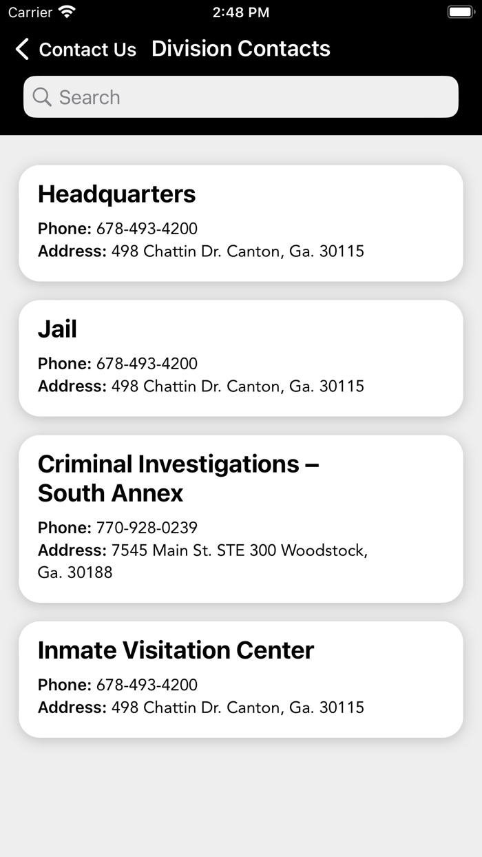 Cherokee Sheriff’s Office Ga