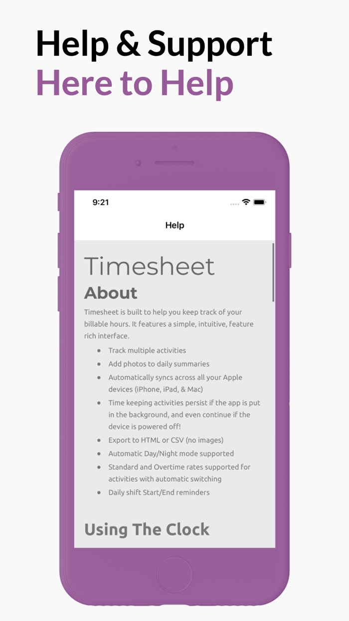 Timesheet and Activity Log