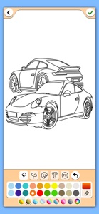 Cars coloring book game screenshot #4 for iPhone