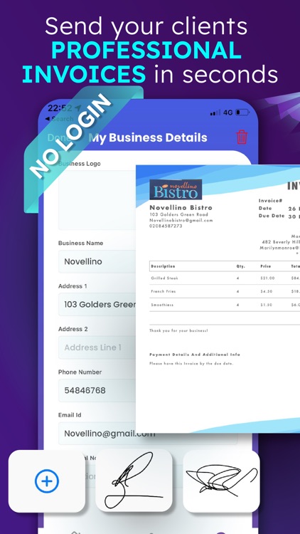 Invoice Maker + Estimate App