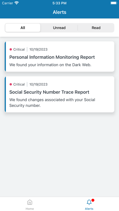 Zander ID Theft: Group Benefit Screenshot