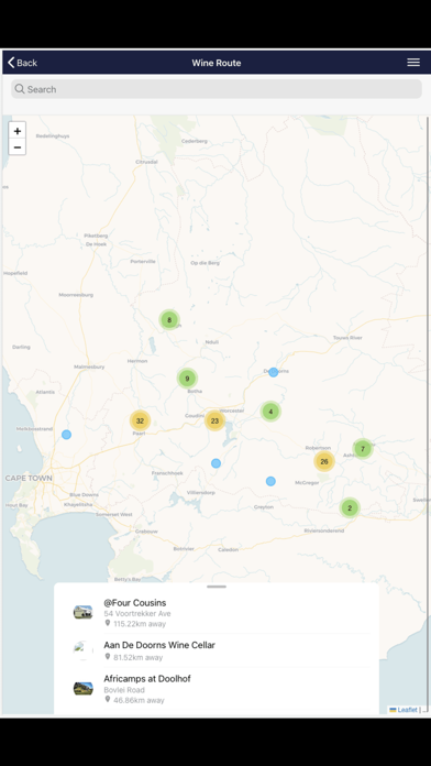 Cape Winelands Tourism Screenshot