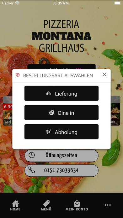 Pizzeria Montana Grillhaus Screenshot