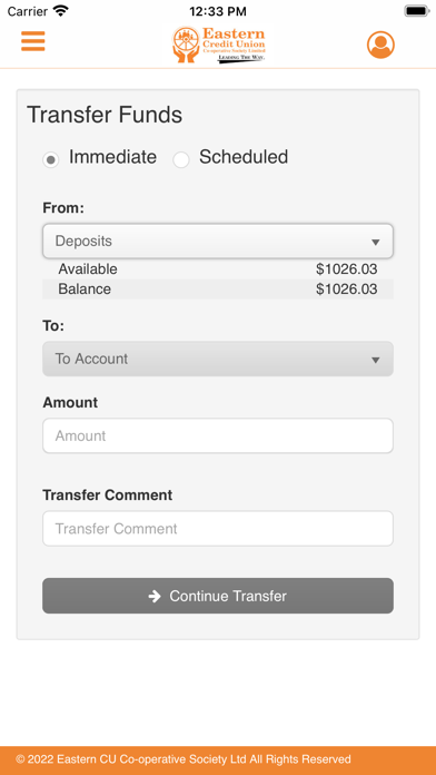 Eastern Credit Union Mobile Screenshot