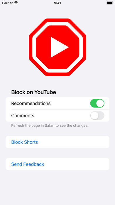 BlockYT for Safari Screenshot